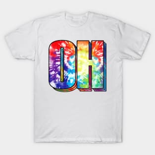 Ohio State OH tie dye colorful T-Shirt